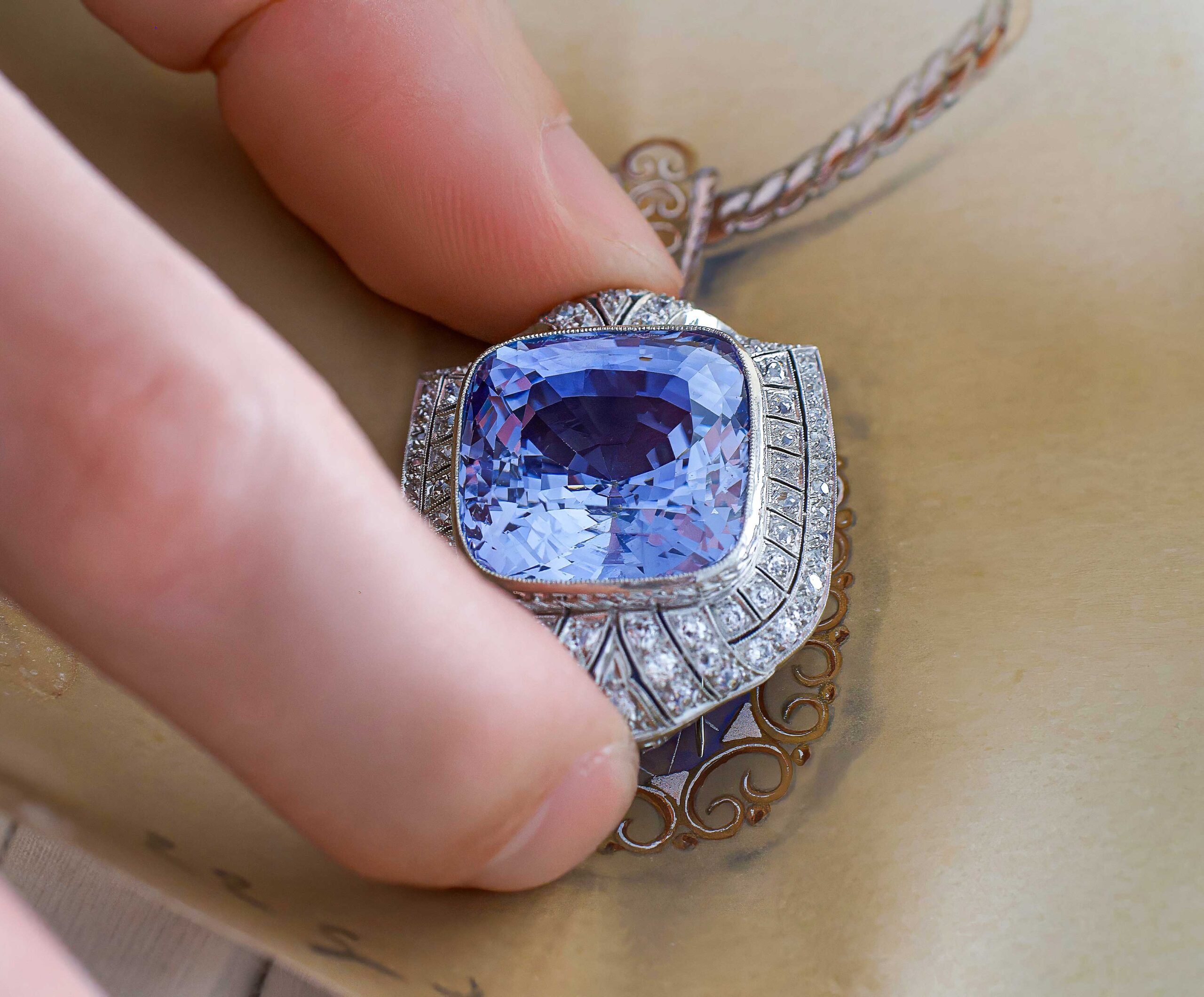 Cheking the Jewelry at Grygorian Gallery
