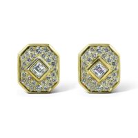 Boucles d’oreilles à clip en or et diamants Bulgari