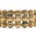 Boucheron宝诗龙18k金、蓝宝石和钻石手链