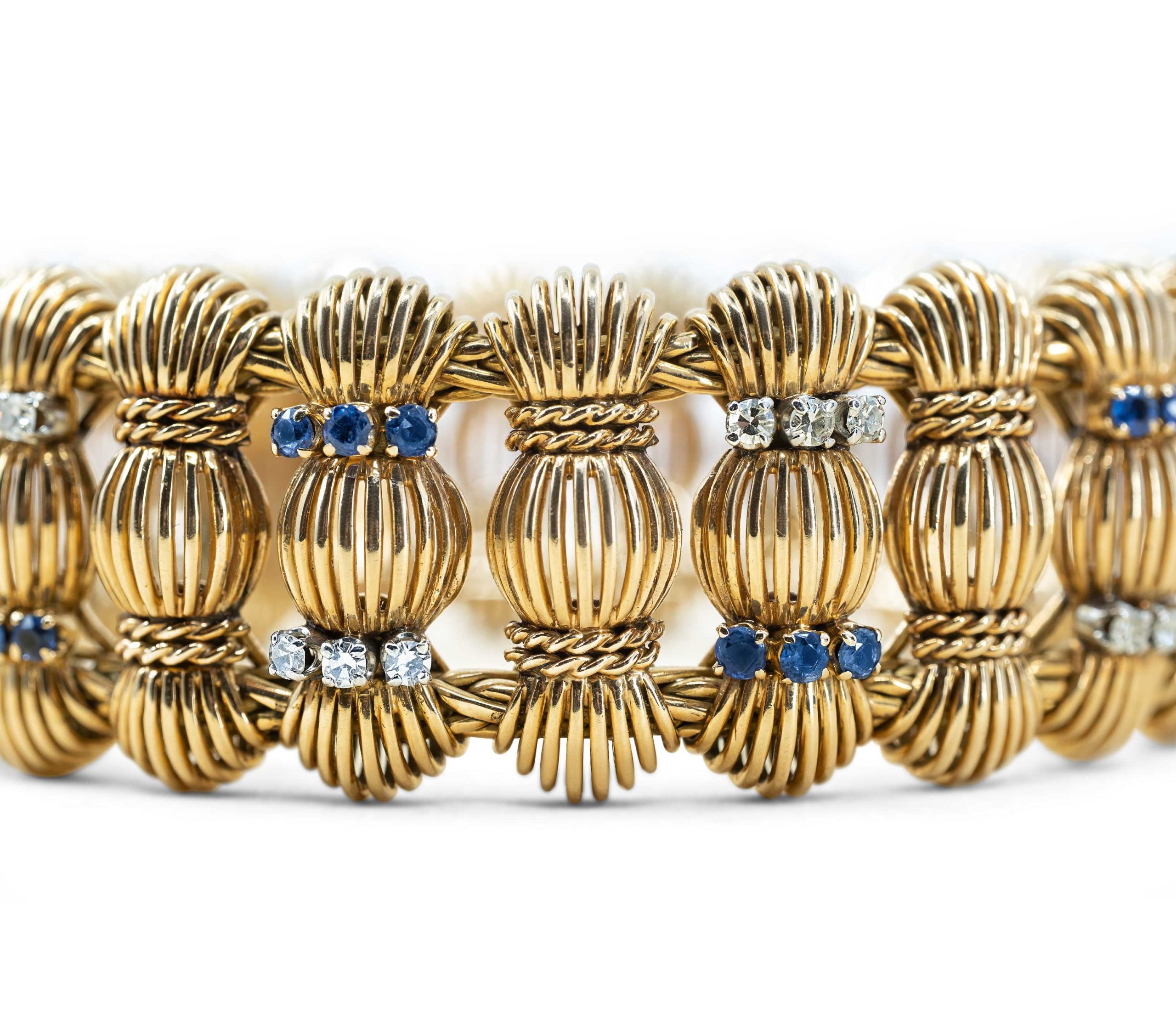 Boucheron宝诗龙18k金、蓝宝石和钻石手链