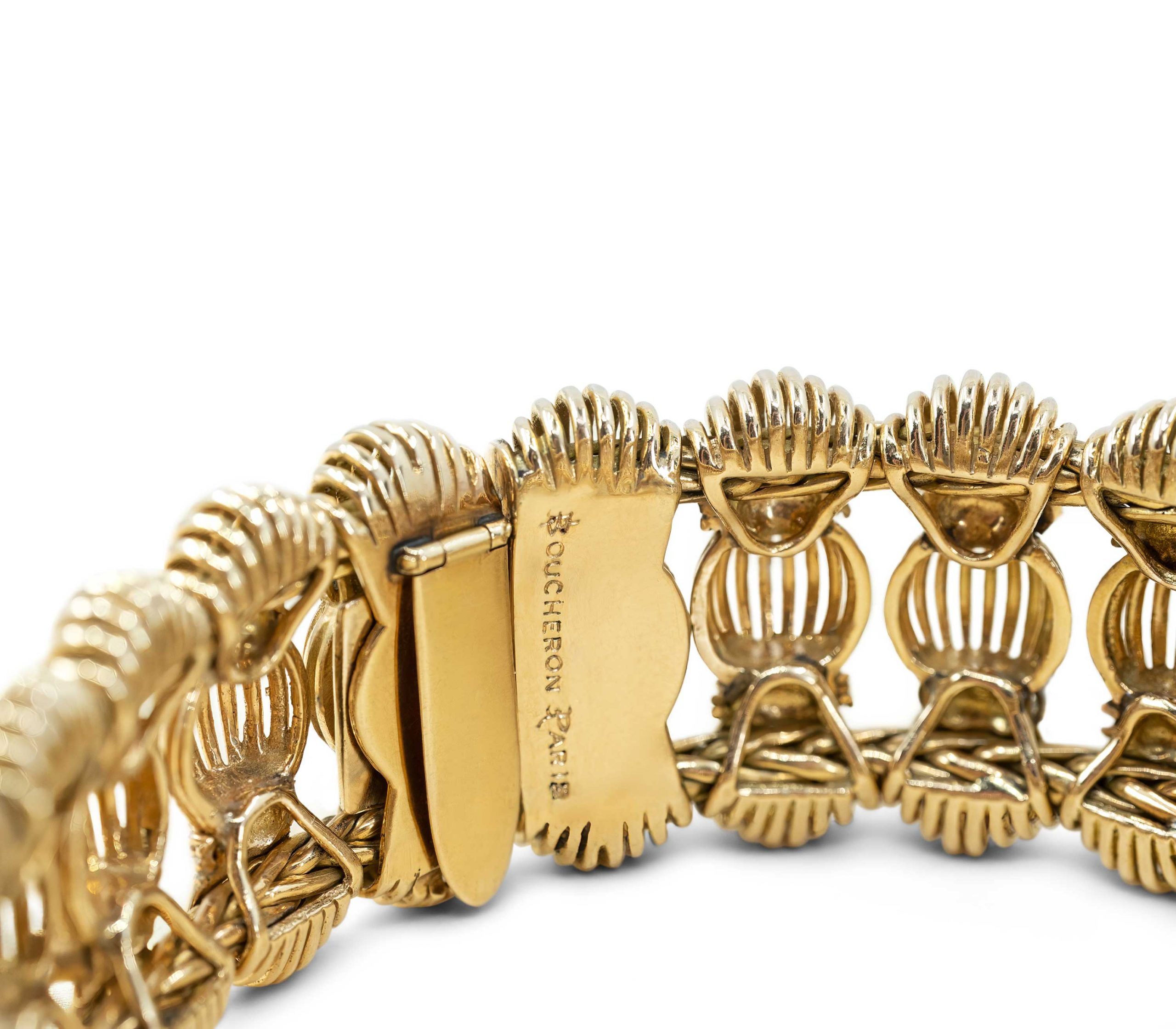 Boucheron宝诗龙18k金、蓝宝石和钻石手链