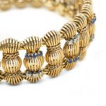 Boucheron宝诗龙18k金、蓝宝石和钻石手链