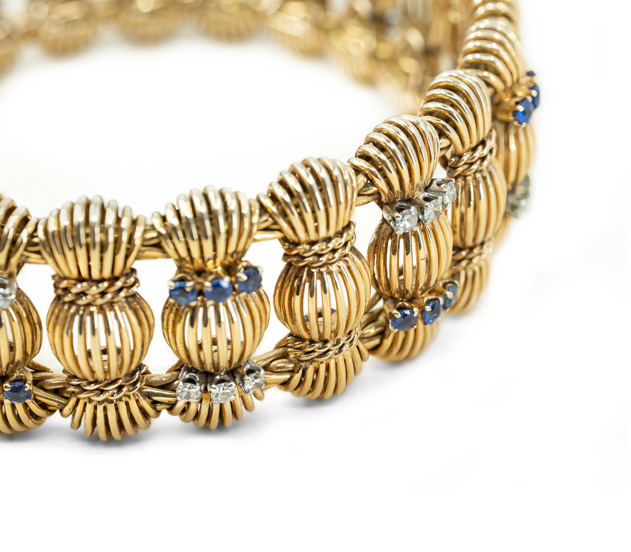 Boucheron宝诗龙18k金、蓝宝石和钻石手链