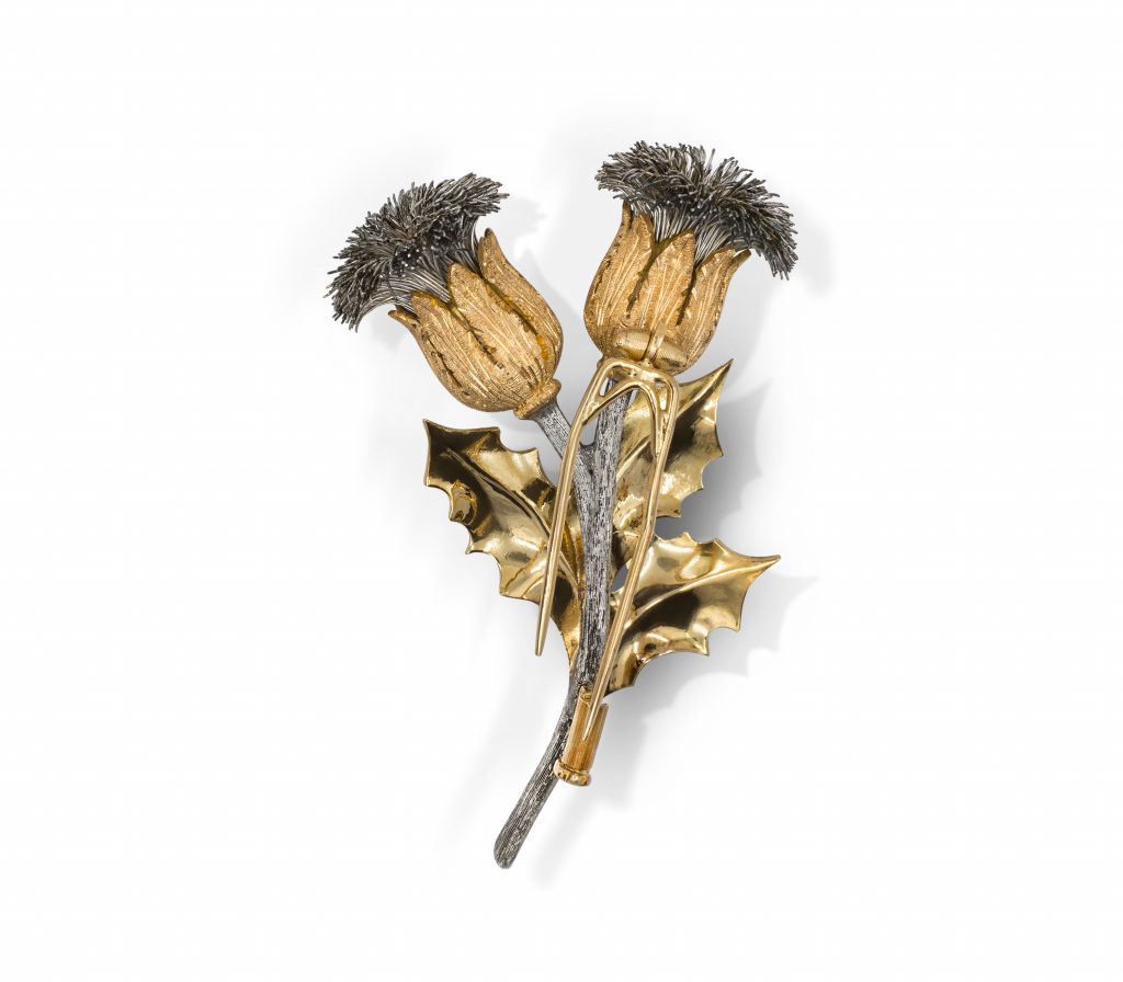 Buccellati Thistle corsage clip “Cardo”