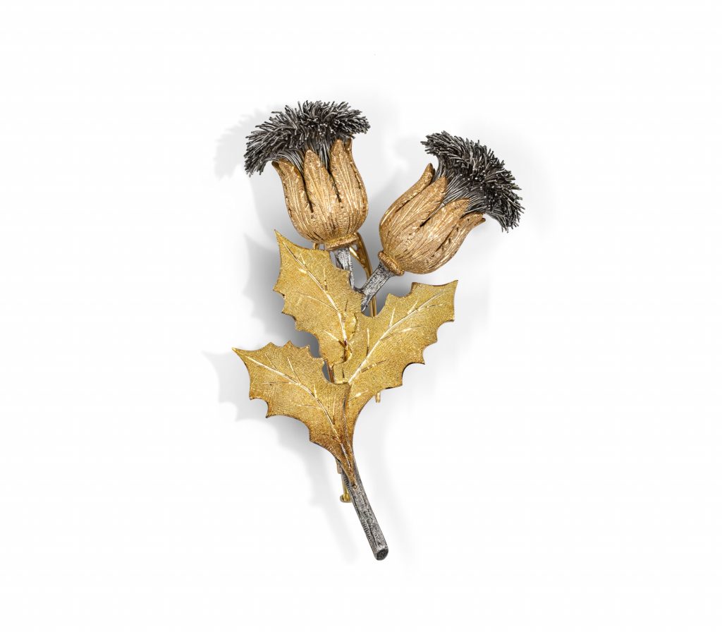 Buccellati Thistle corsage clip “Cardo”