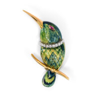 Christoffel Kingfisher Broche