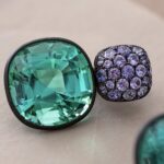 One-of-a-Kind Tourmaline and Sapphire Earrings