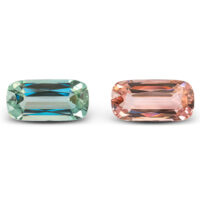 Pair of Peach & Mint Tourmalines of 18.18 Carats
