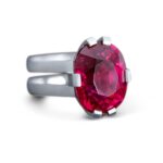 Bague en rubellite ovale de 10,84 carats
