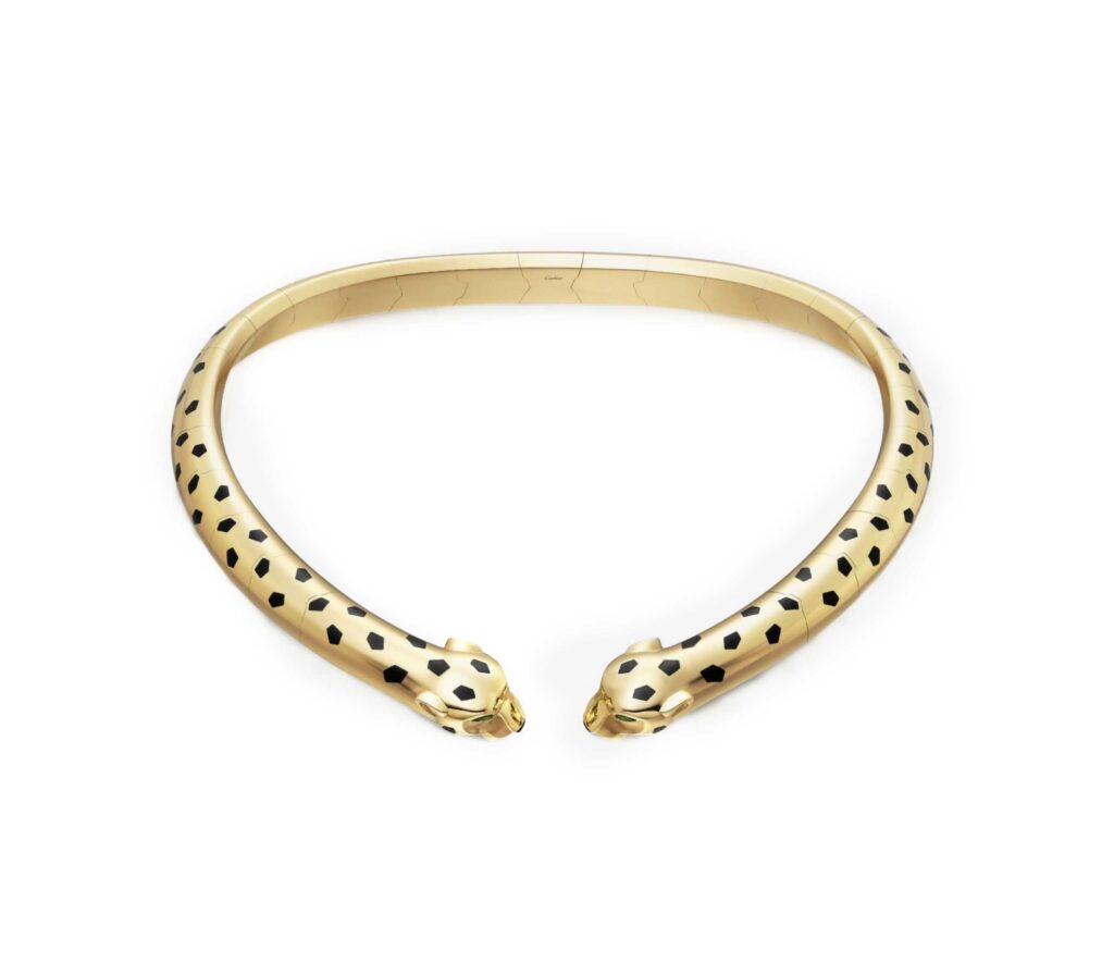 Cartier Panth&egrave;re Onyx Tsavorite Torque Necklace