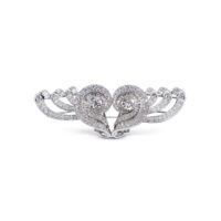 Vintage French Diamond Platinum Convertible Clips 1950s