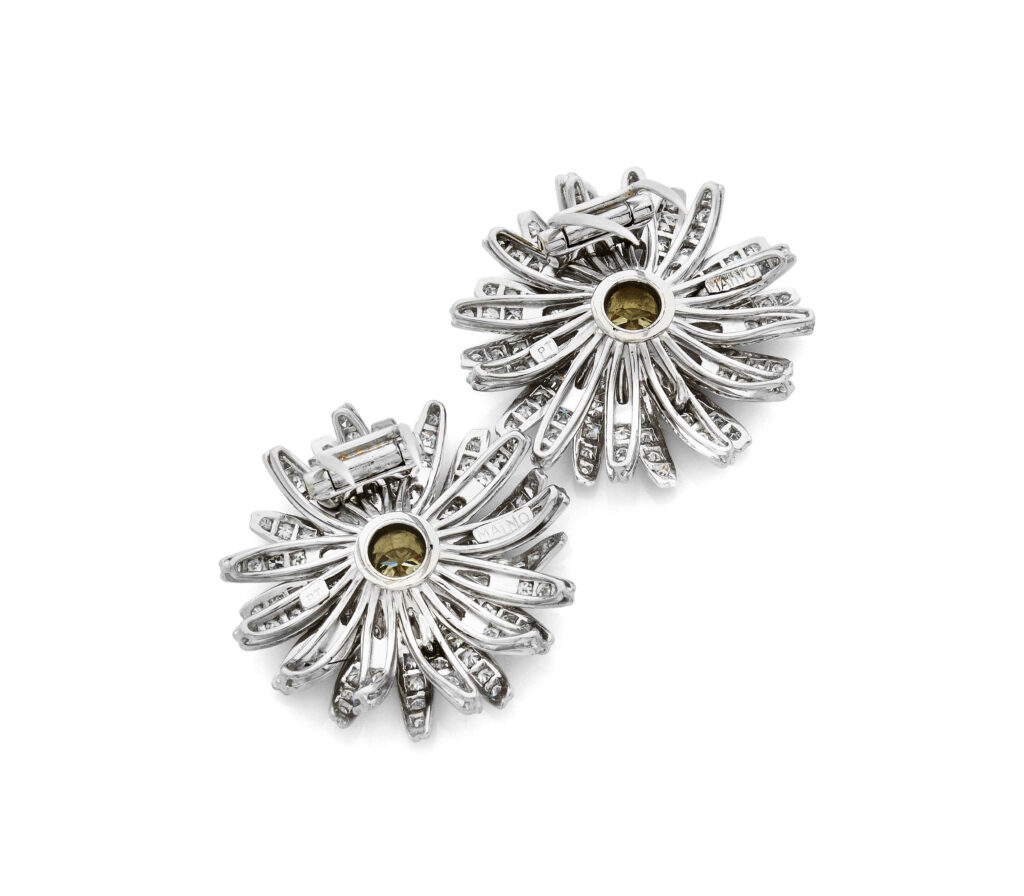 Maino Floral Diamond Clips
