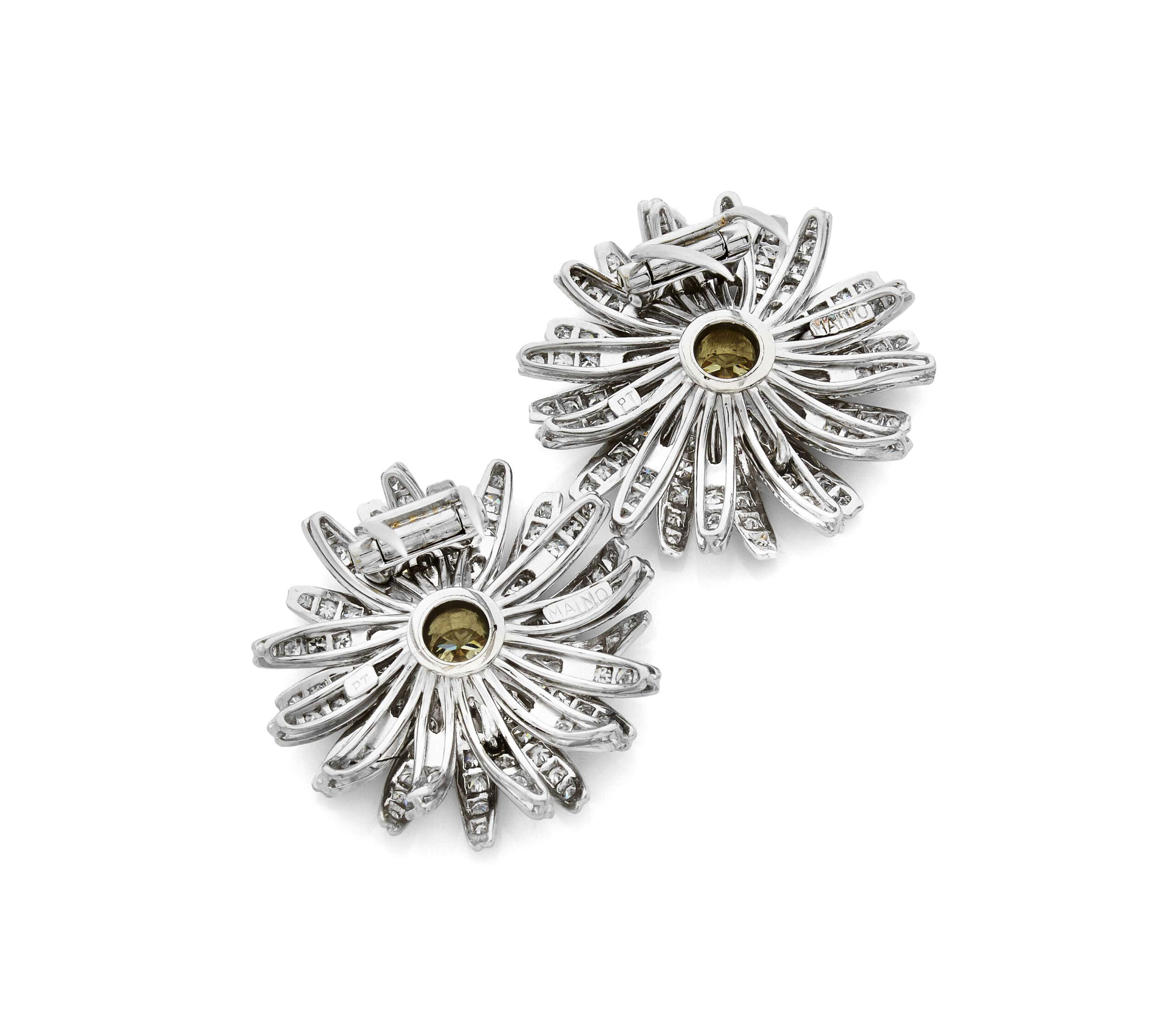 Maino Floral Diamond Clips