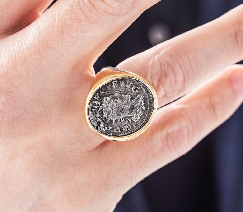 Bulgari Imperial Roman Coin Signet Ring