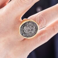 Bulgari Imperial Roman Coin Signet Ring