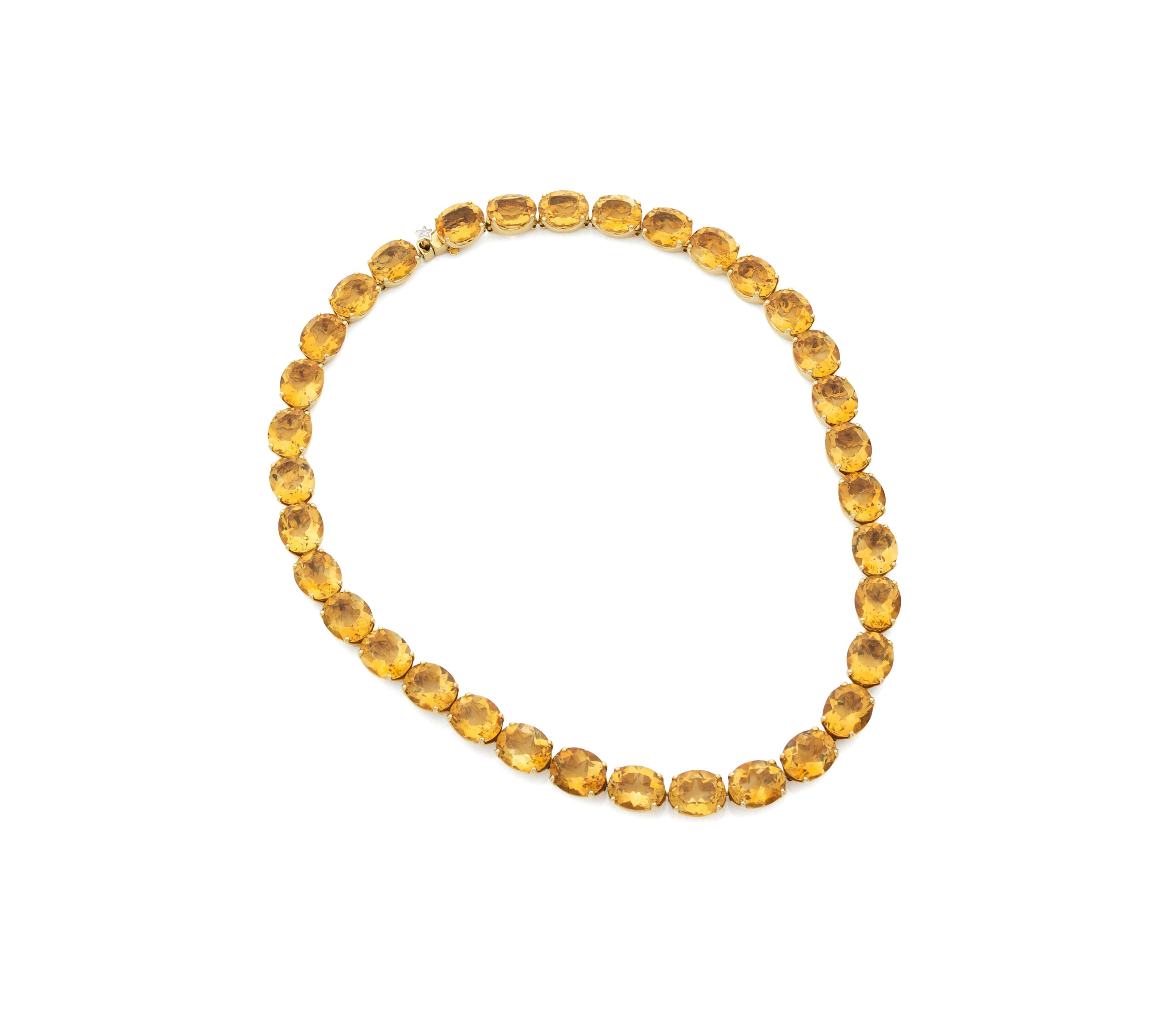 H. Stern Citrine & Diamond Necklace in 18K Gold