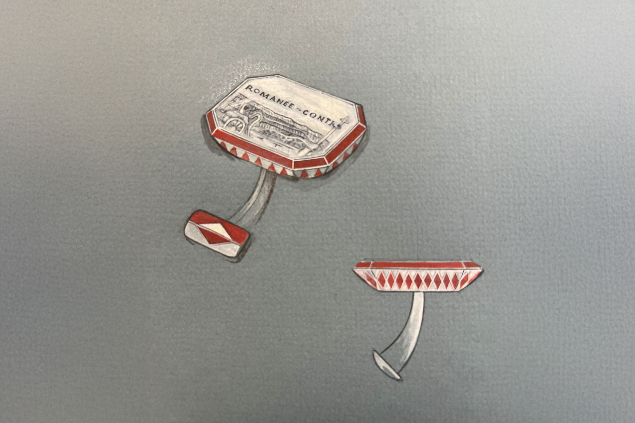 Initial sketches of Romanée-Conti & Monaco Cufflinks