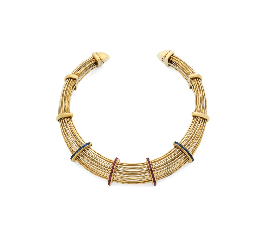Poiray Multi-Gold Collar Necklace 1980s