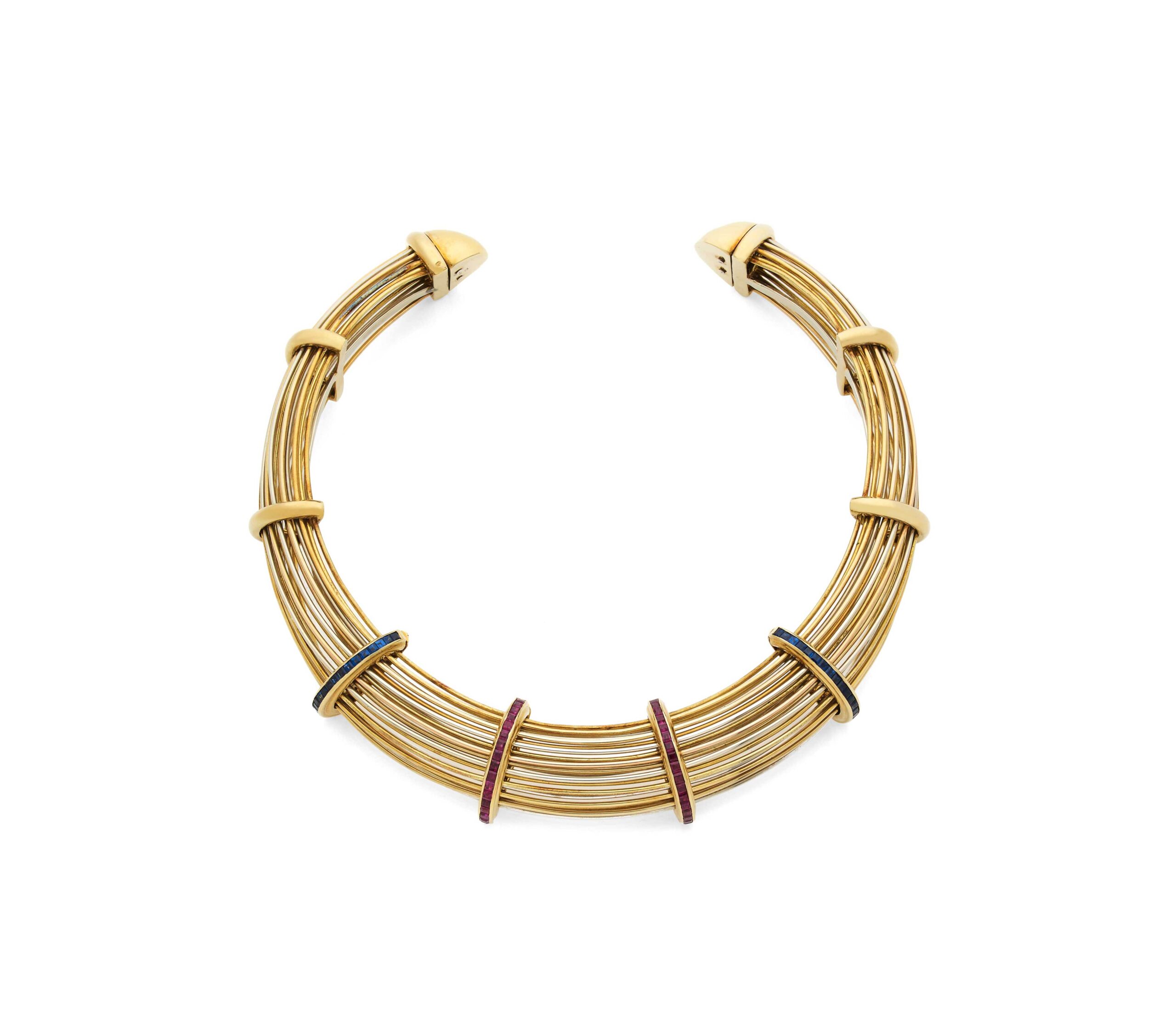 Poiray Multi-Gold Collar Necklace 1980s