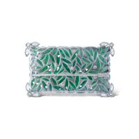 Broche en jade et diamants en or blanc 18 carats