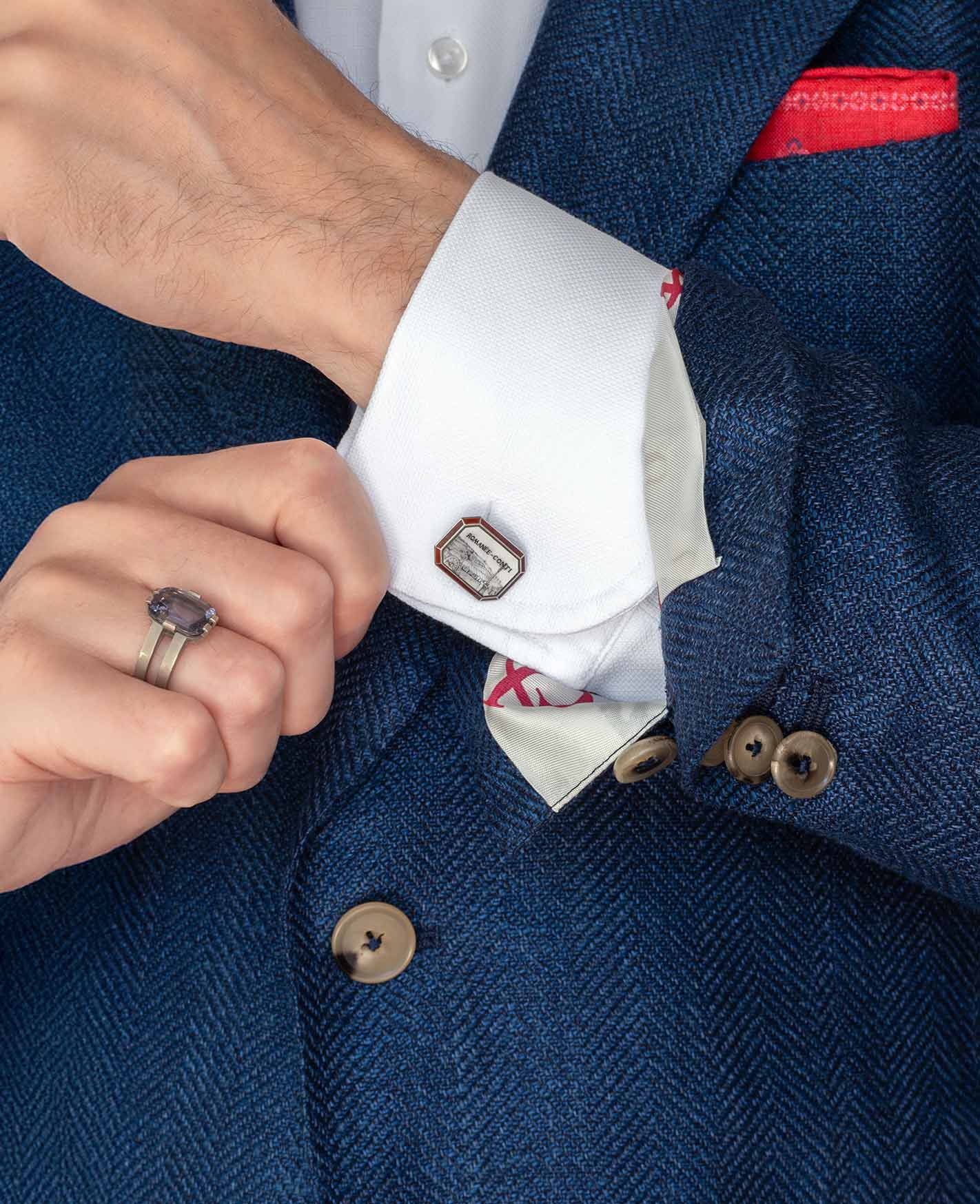 Cufflink and Ring on Eduard Grygorian