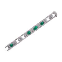 Platinum Emerald Bracelet