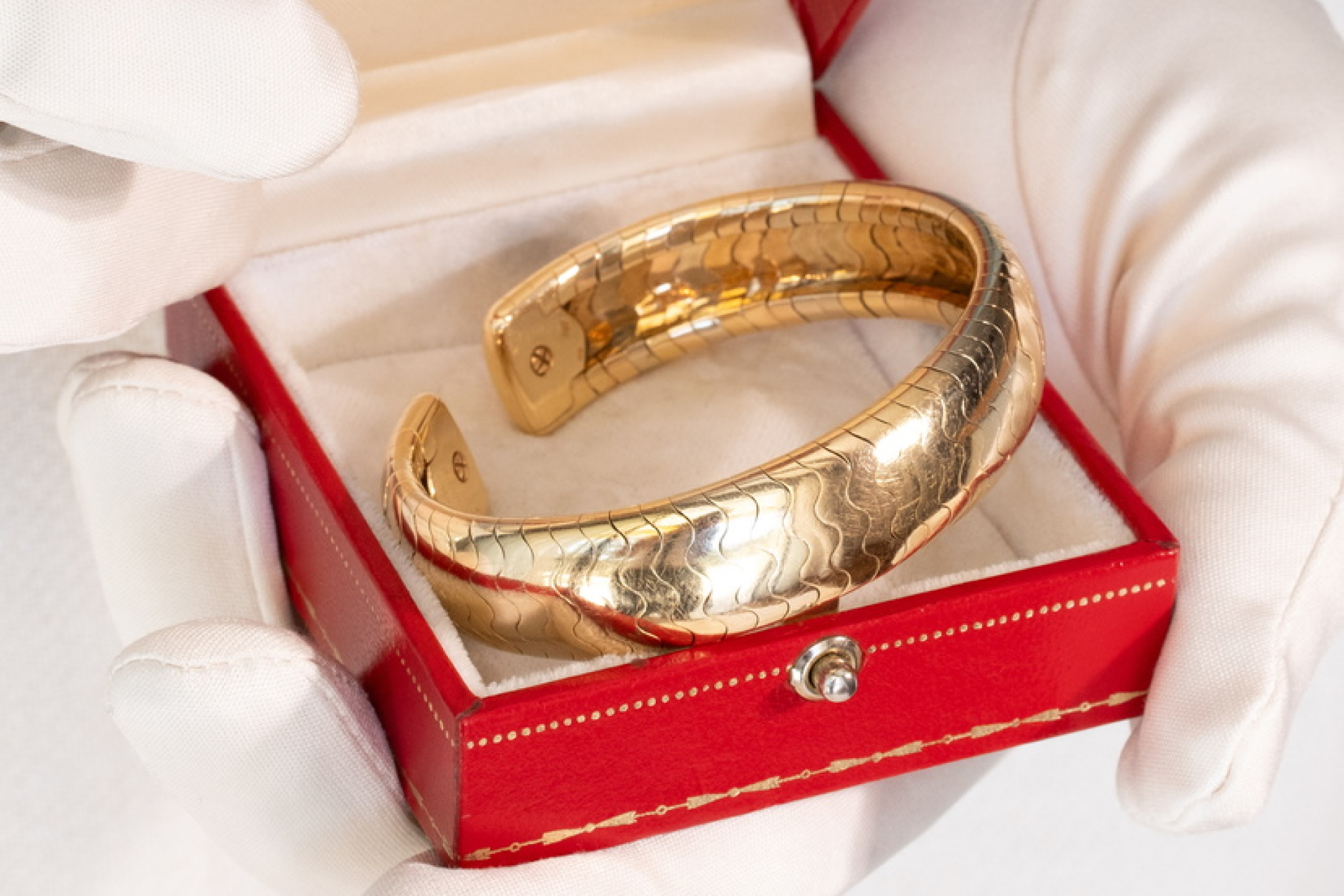 Cartier Tri-Gold Bracelet in the box