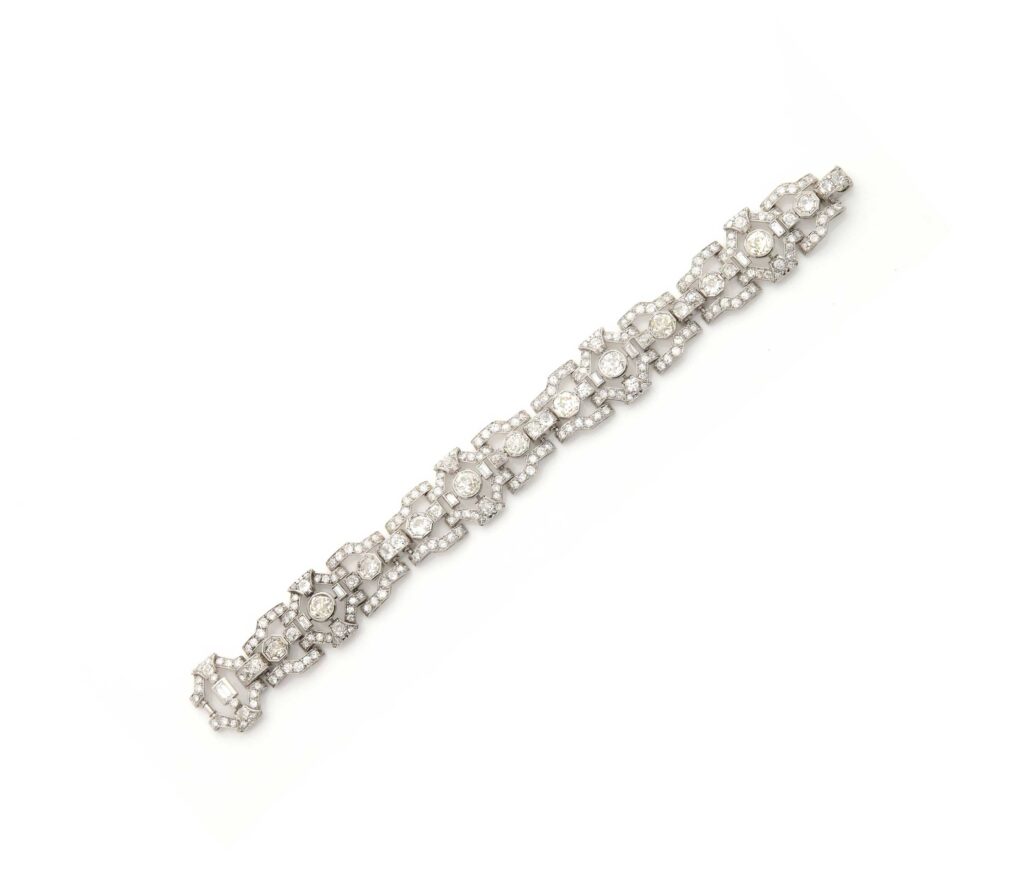 Art Deco Diamond and Platinum Bracelet