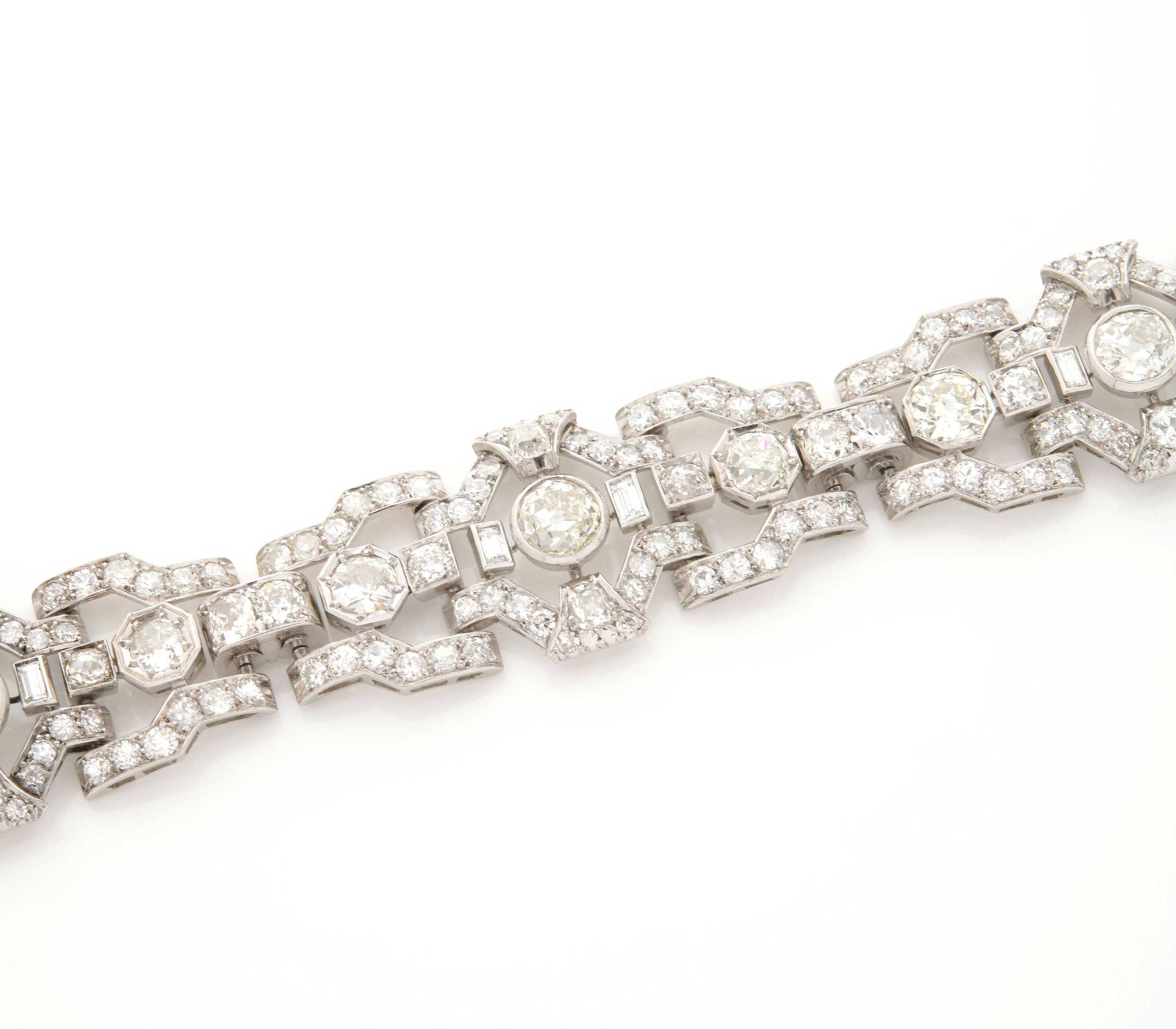 Art Deco Diamond and Platinum Bracelet