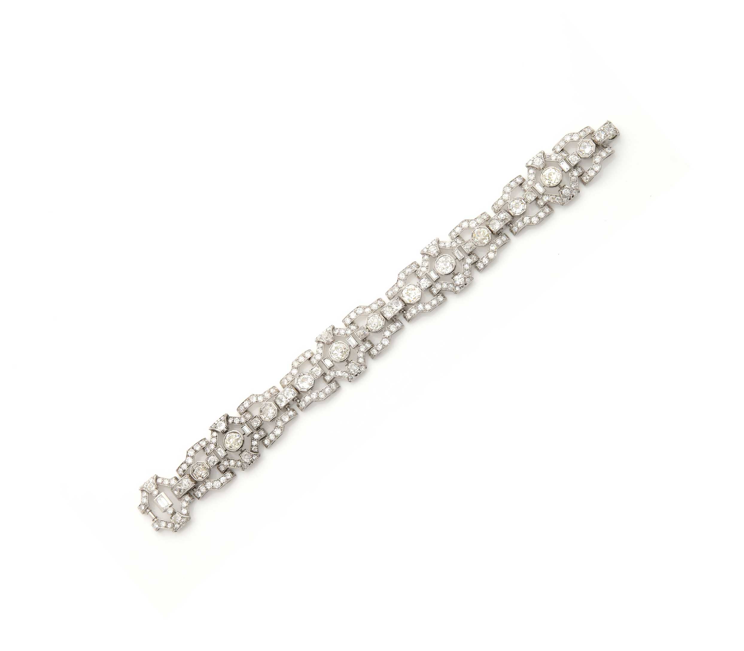 Art Deco Diamond and Platinum Bracelet