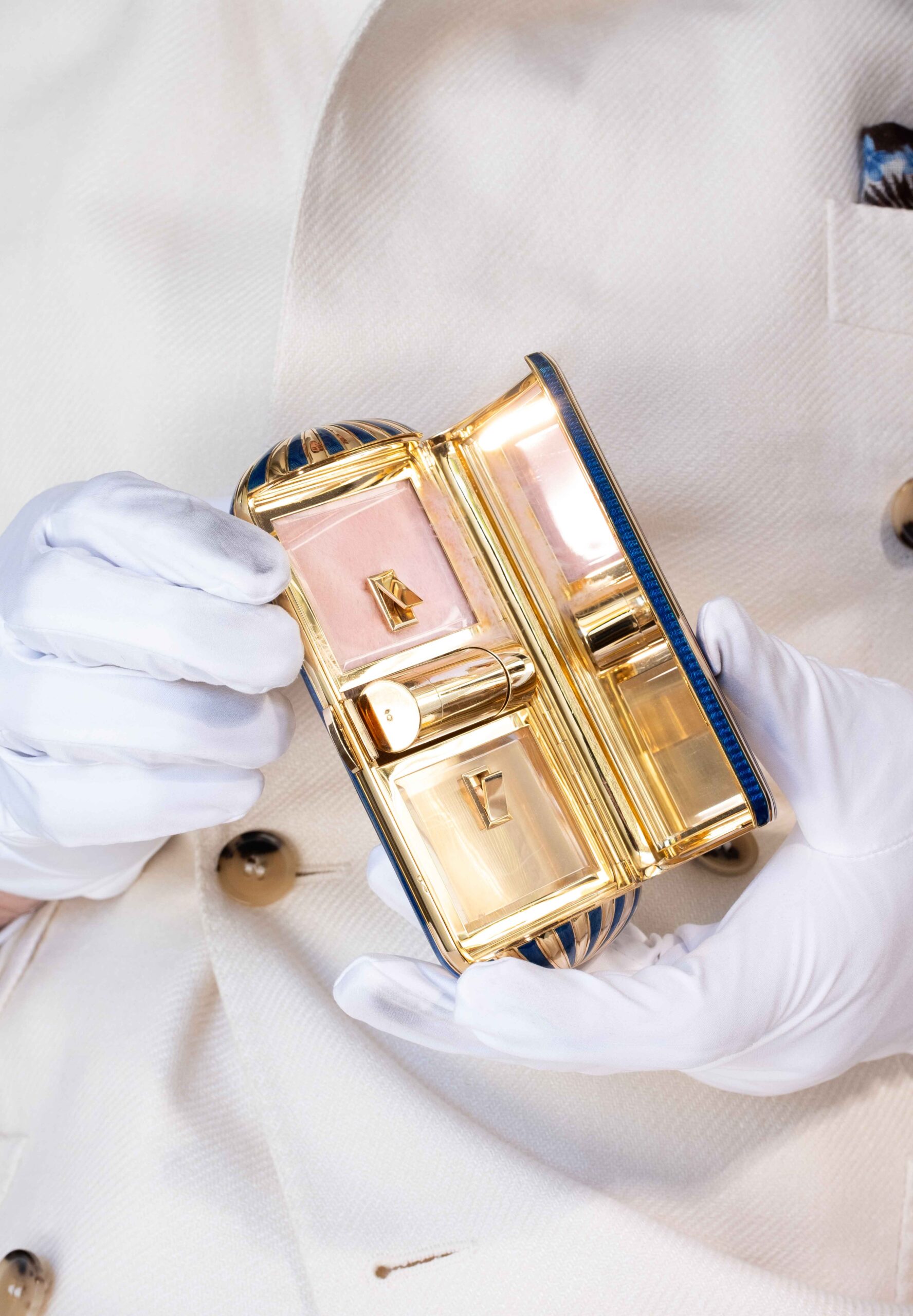 Boucheron Rare Enamel and 18k Gold Minaudiere