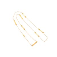 Cartier Ivory and Gold Sautoir Necklace