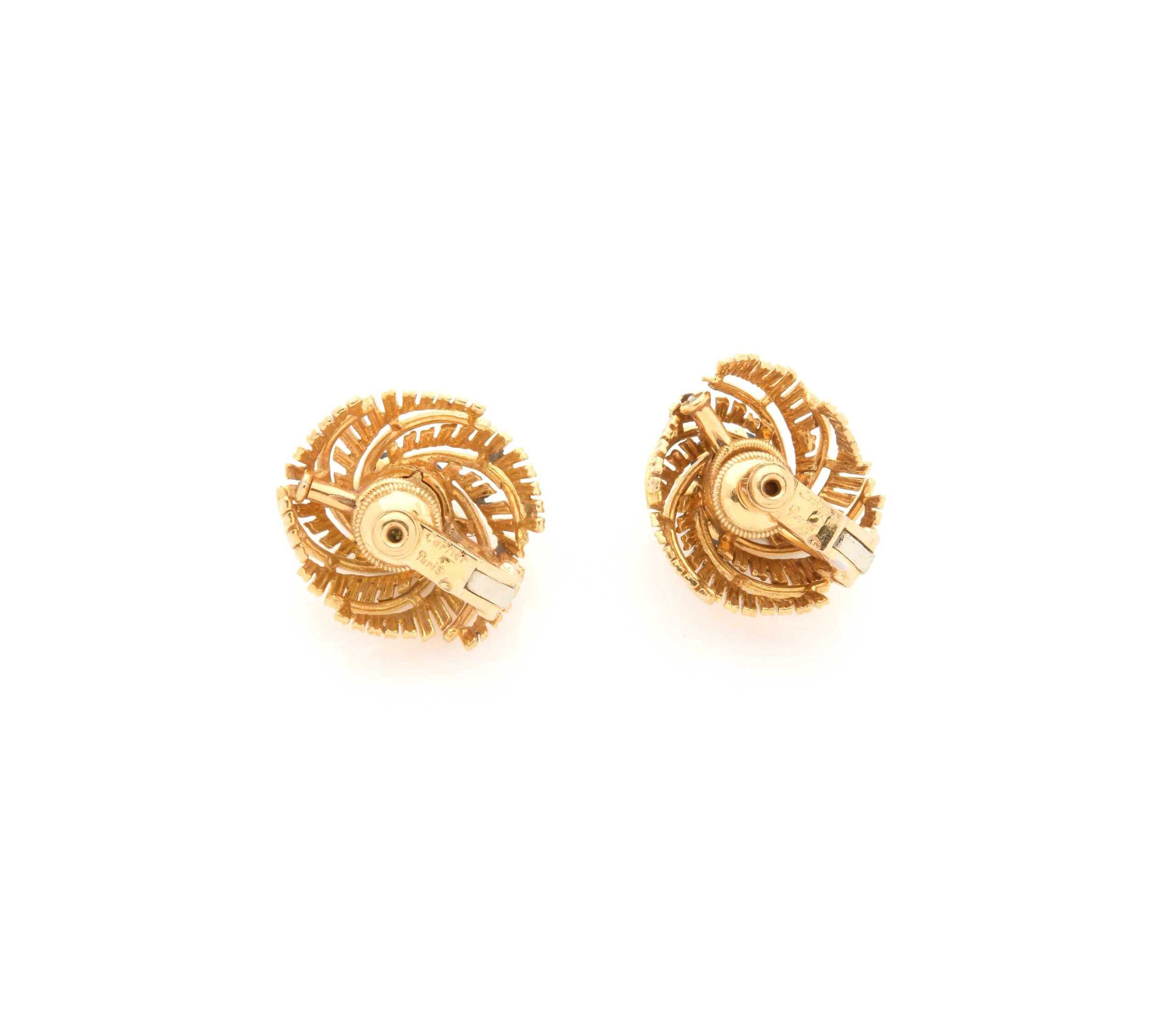 Cartier Sapphire Ear Clips