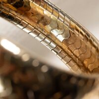 Cartier Tri-Gold Wave Cuff Bracelet