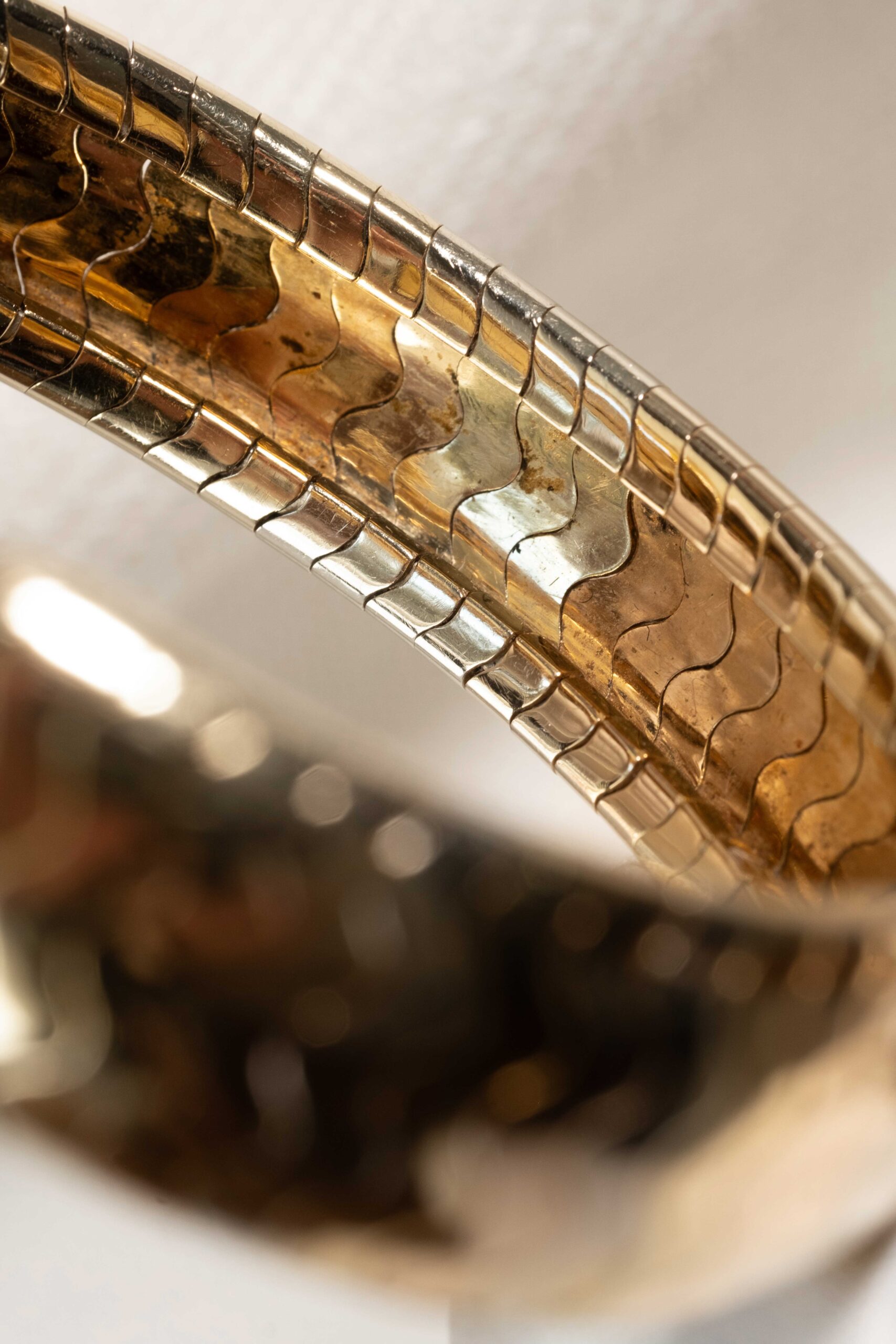 Cartier Tri-Gold Wave Cuff Bracelet