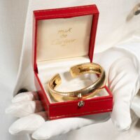 Cartier Tri-Gold Wave Cuff Bracelet