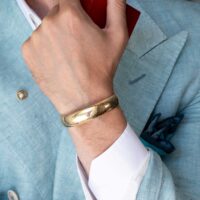 Cartier Tri-Gold Wave Cuff Bracelet