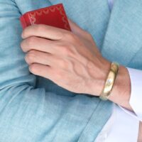 Cartier Tri-Gold Wave Cuff Bracelet