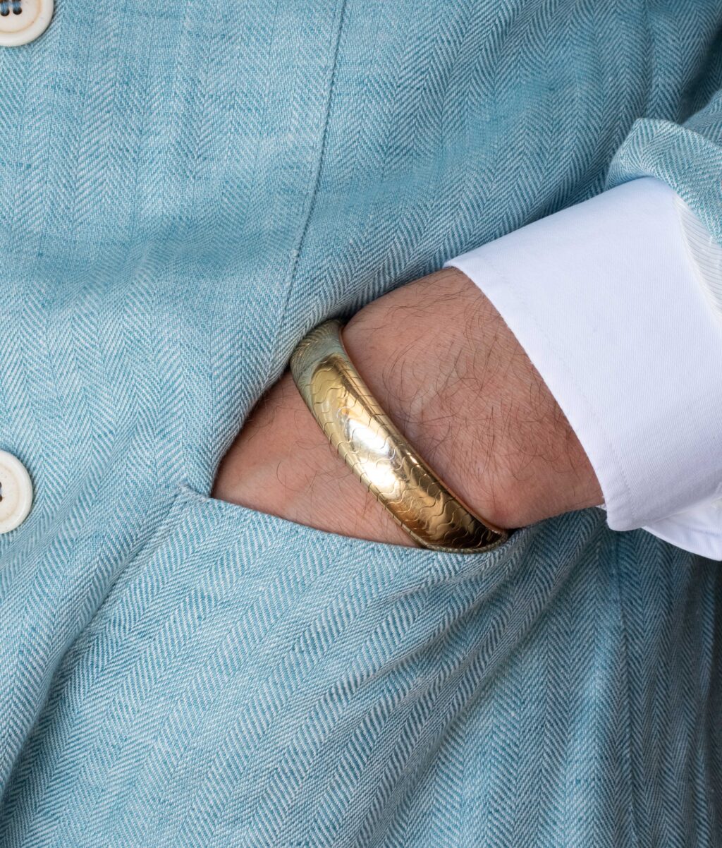 Cartier Tri-Gold Wave Cuff Bracelet