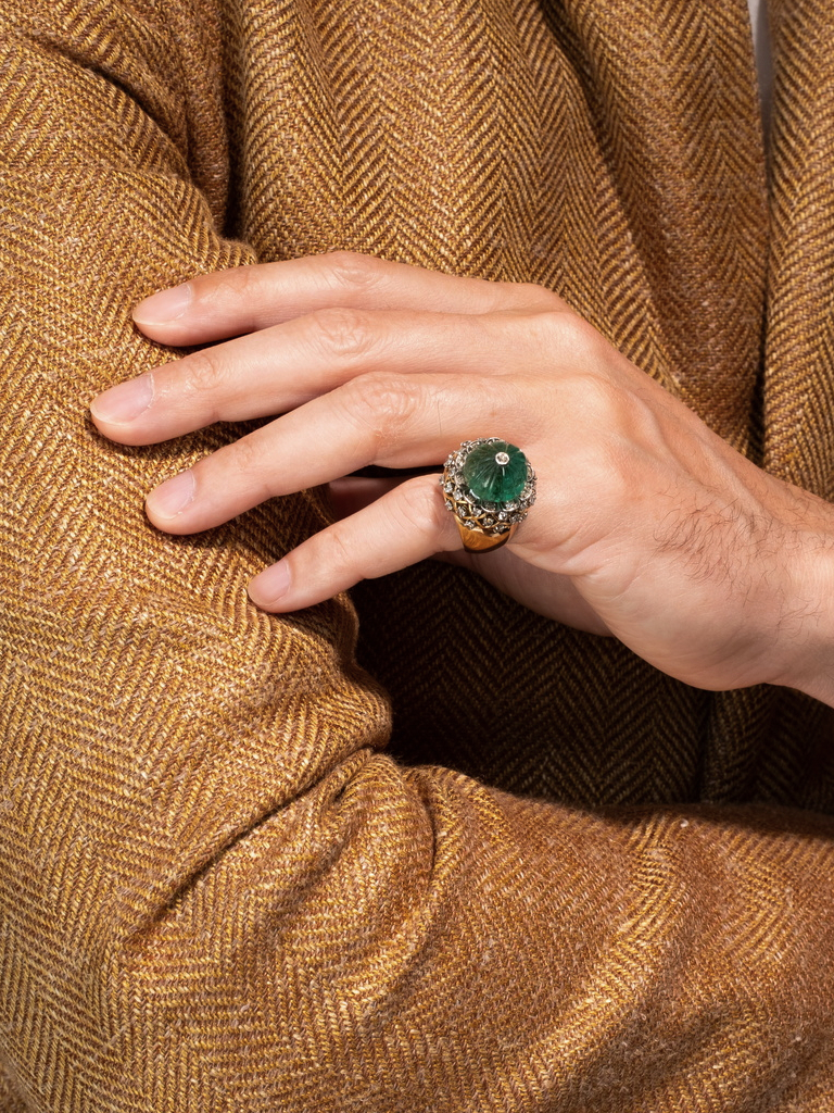 Mellerio dits Meller “Chardon” Ring on hand