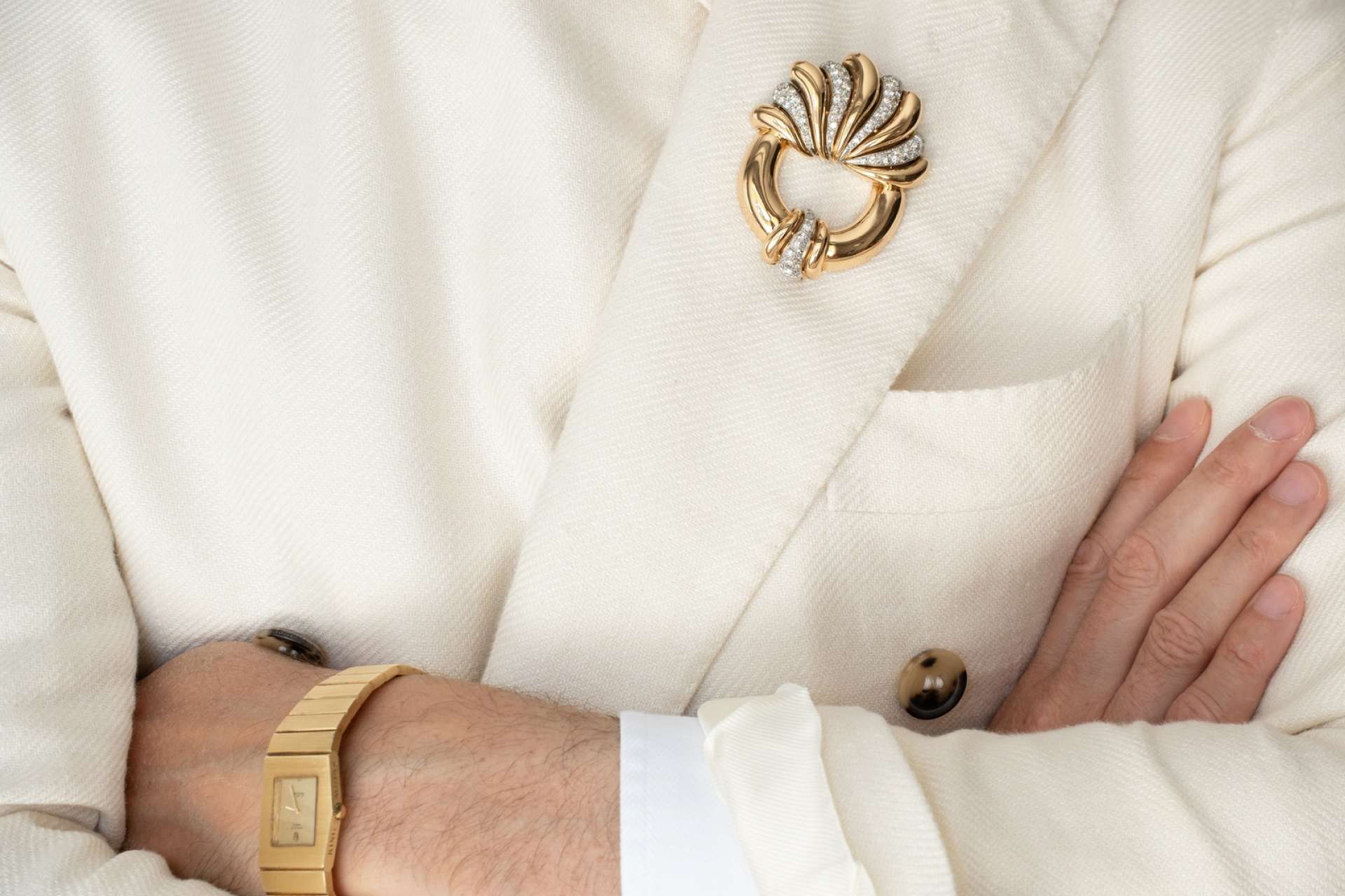 Brooch and Watches on Eduard Grygorian