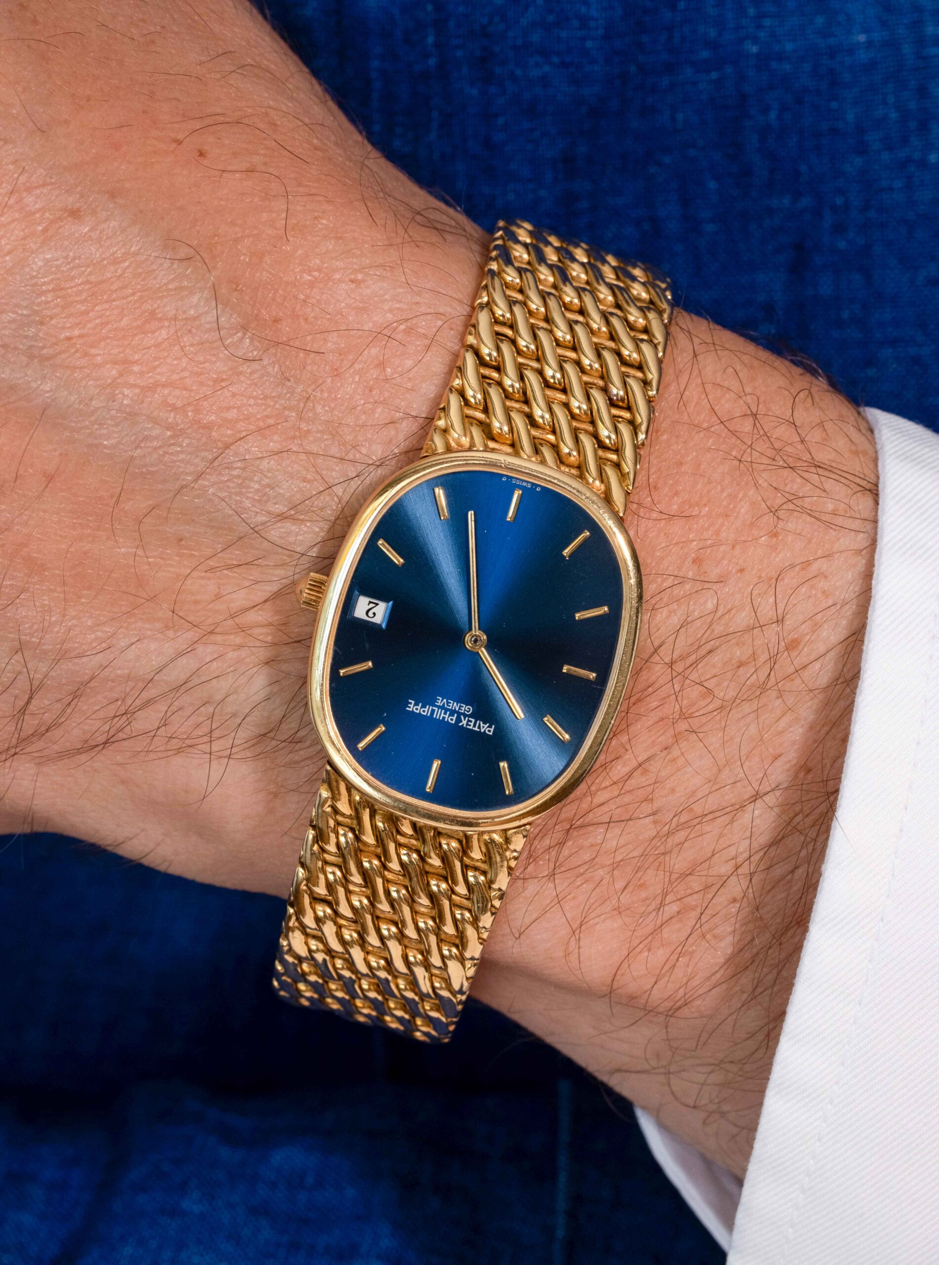 Patek Philippe 3788 Golden Ellipse Yellow Gold Blue Dial