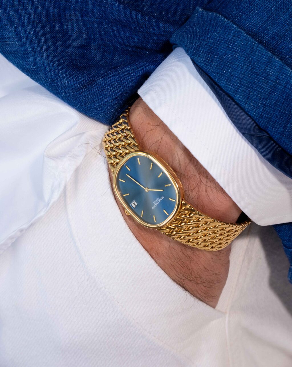 Patek Philippe 3788 Golden Ellipse Yellow Gold Blue Dial