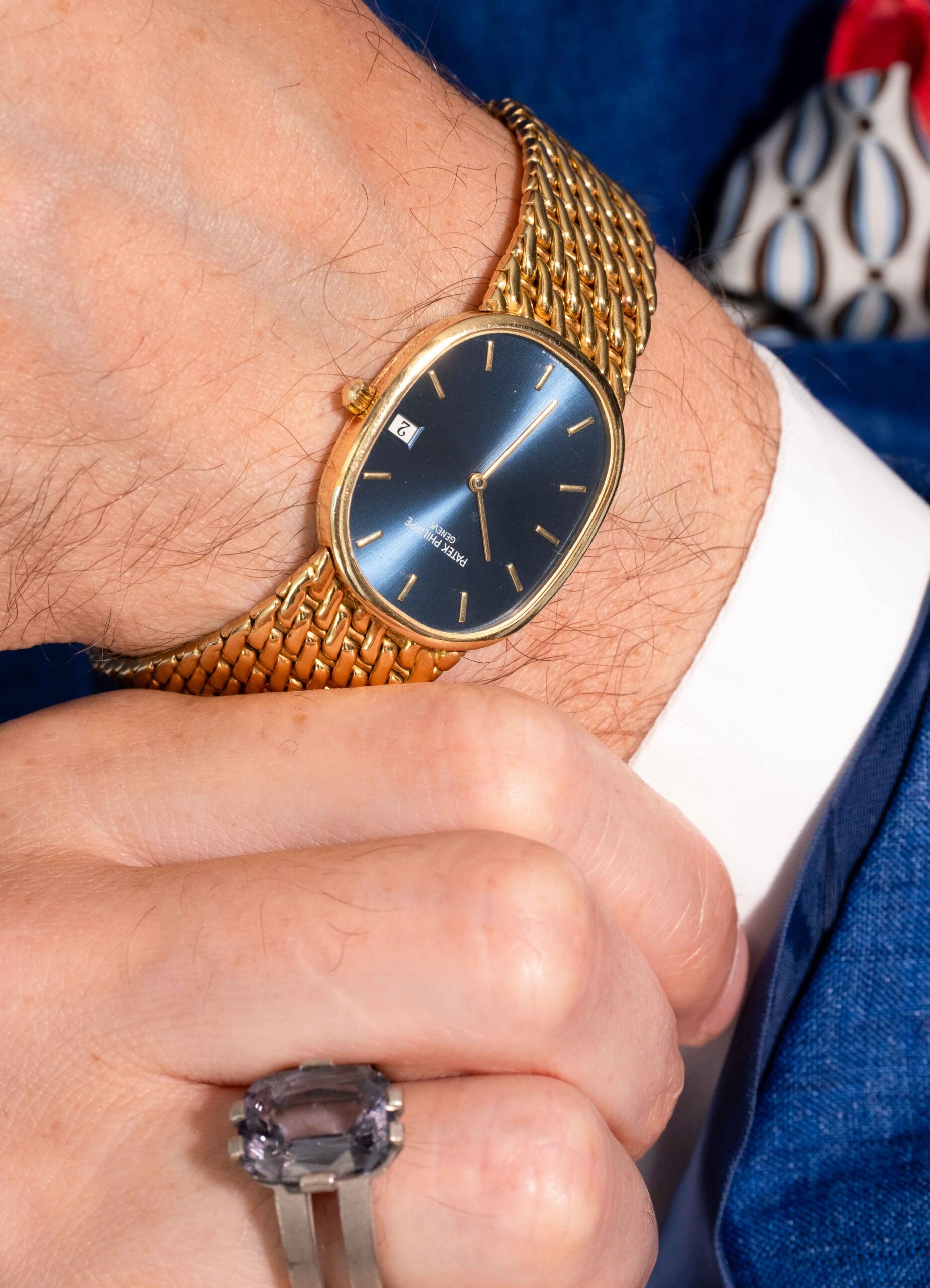 Patek Philippe 3788 Golden Ellipse Yellow Gold Blue Dial