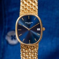 Patek Philippe 3788 Golden Ellipse Yellow Gold Blue Dial