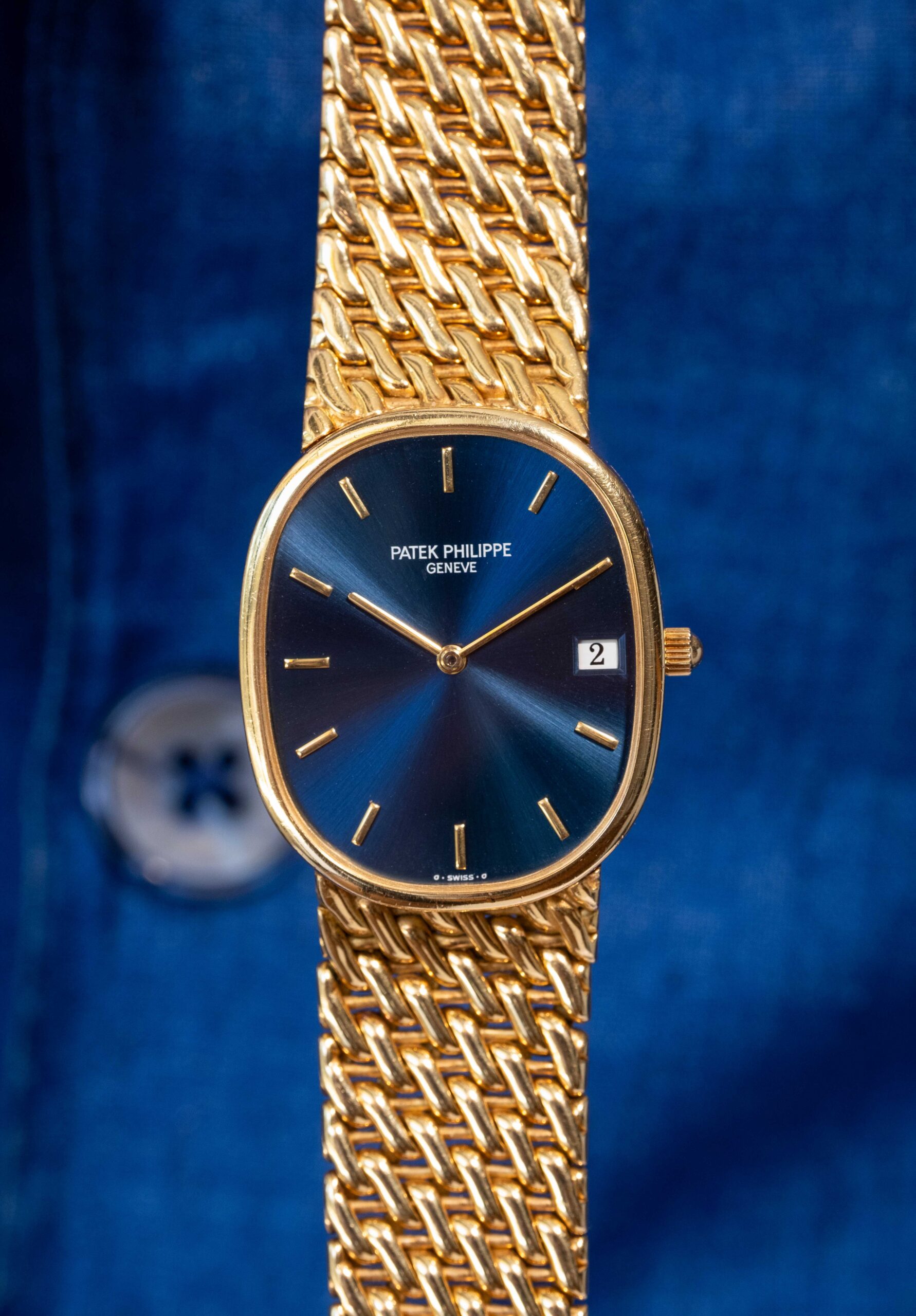 Patek Philippe 3788 Golden Ellipse Yellow Gold Blue Dial