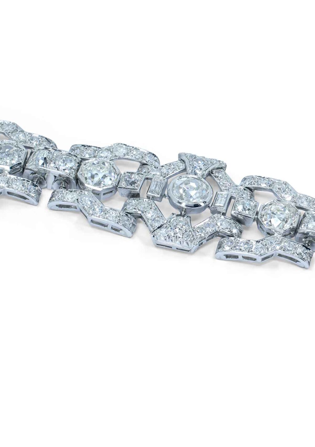 سوار آرت ديكو من الألماس والبلاتين، حوالي عام 1925