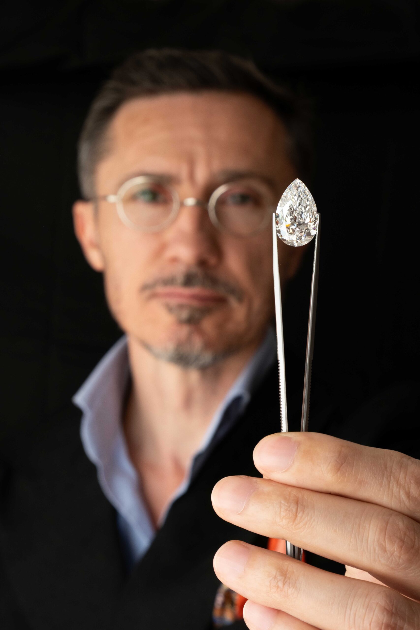 Diamant poire brillant de 15,10 carats, couleur D, pureté Flawless