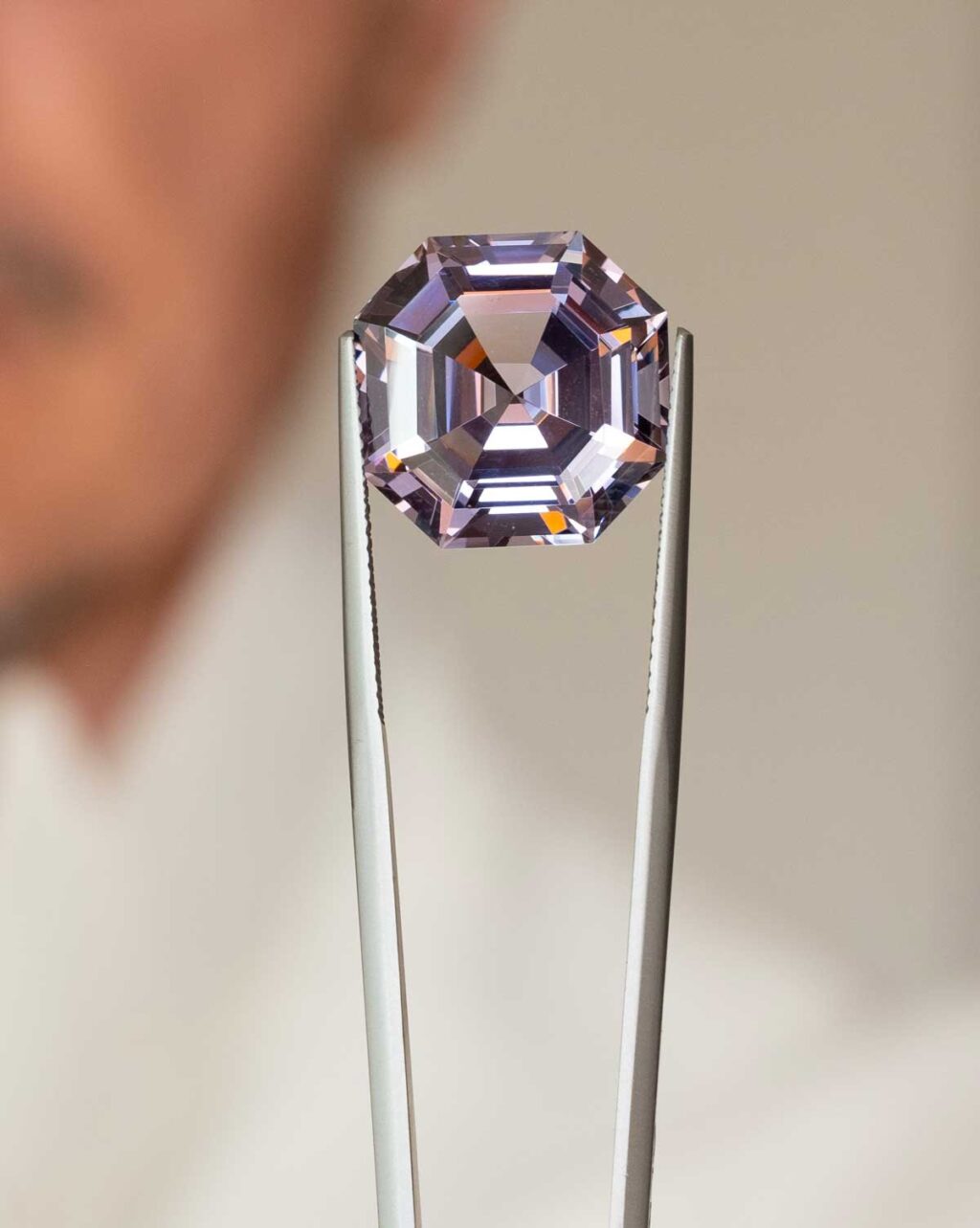 17.53ct Grey Asscher Cut Spinel from Myanmar