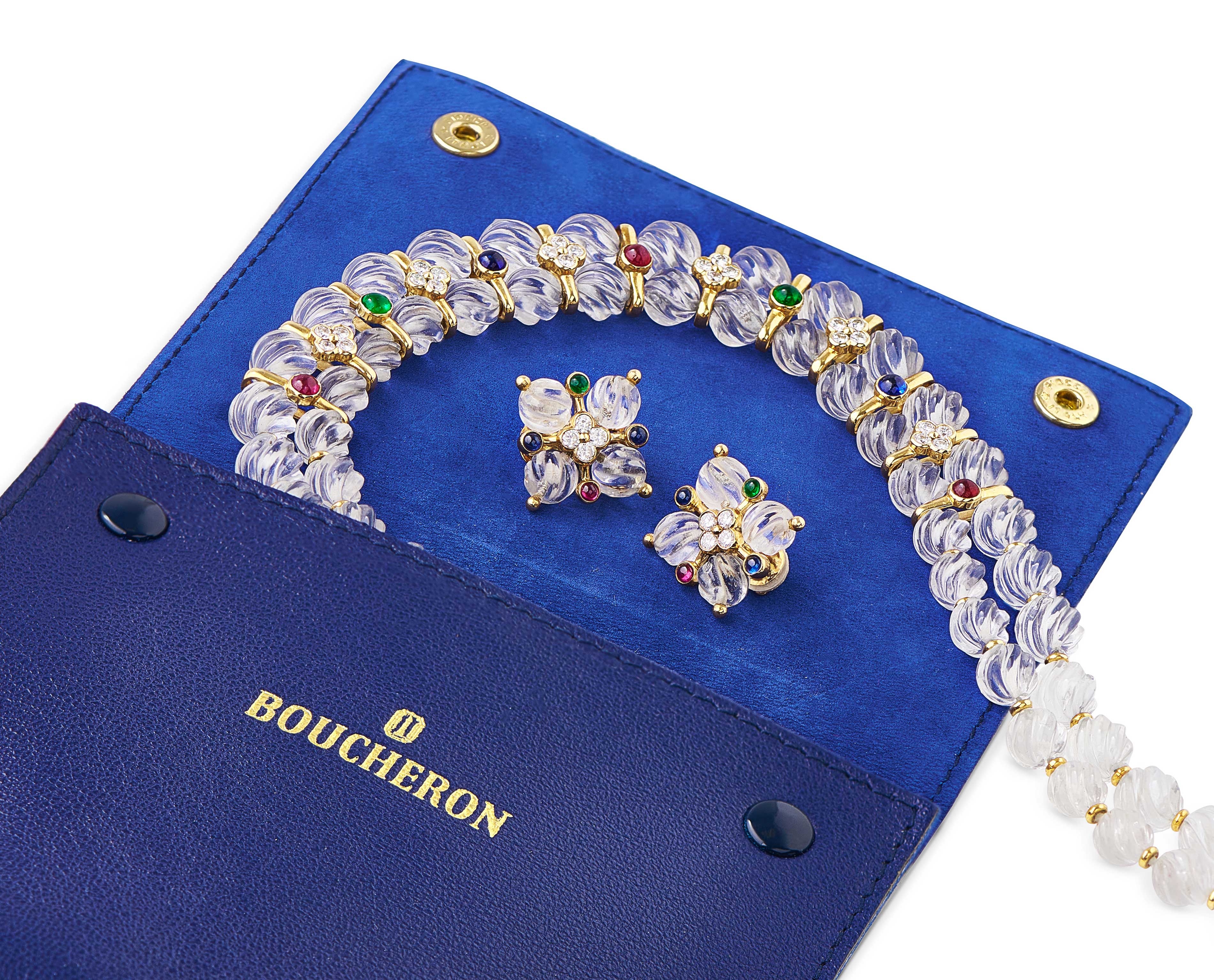 عقد Boucheron من الكريستال الصخري والأحجار الكريمة